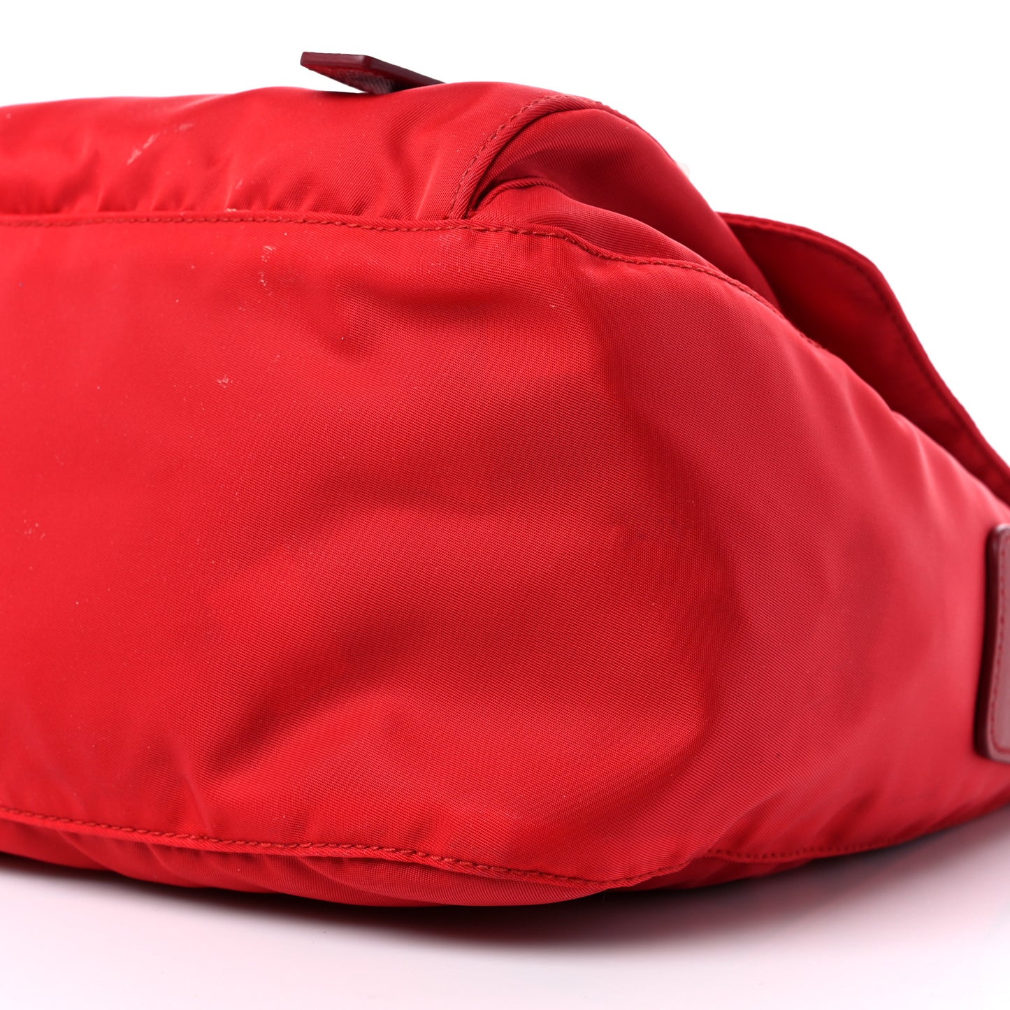 Tessuto Nylon Saffiano Messenger Bag Rosso