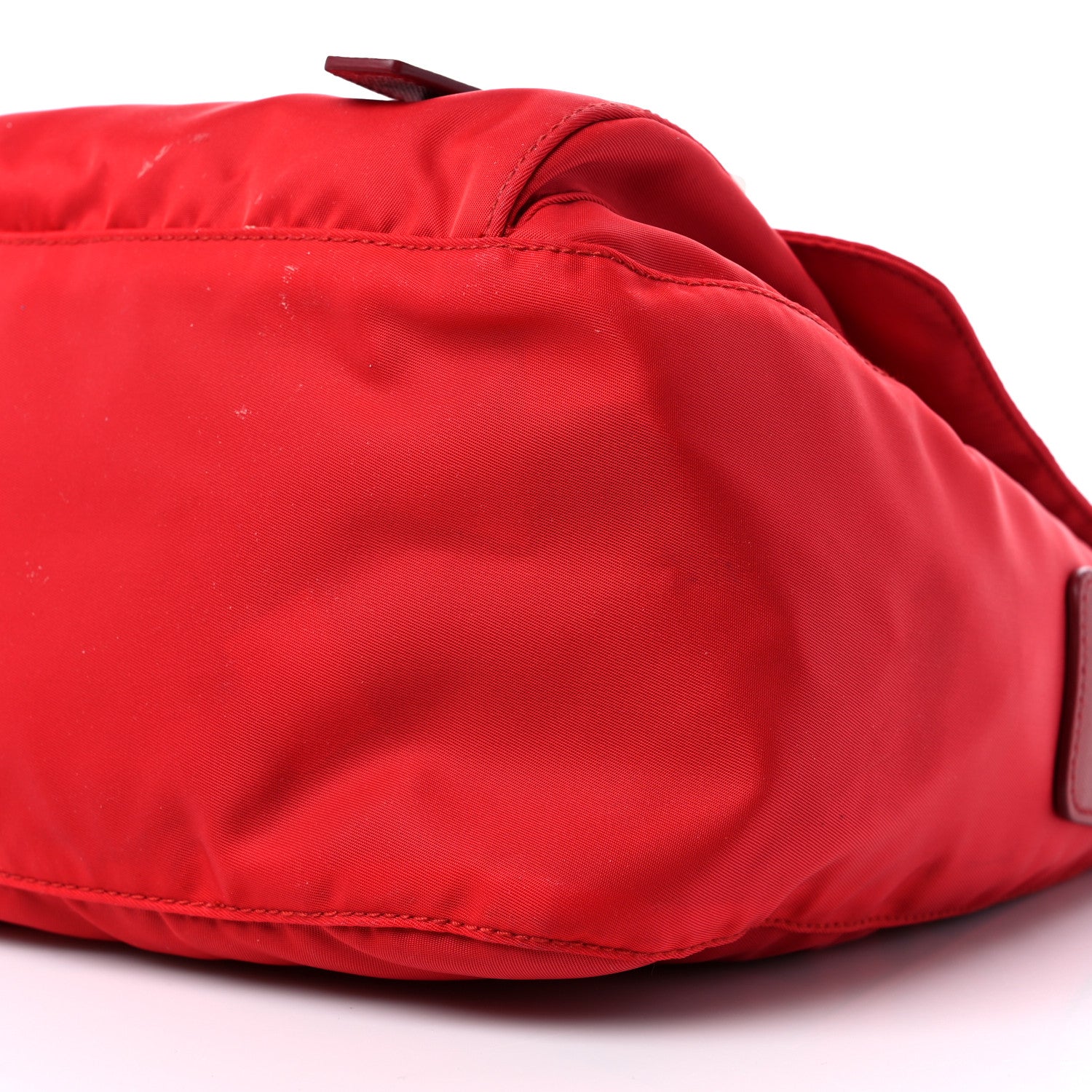 Prada Tessuto Nylon Saffiano Messenger Bag Rosso 7 of 12
