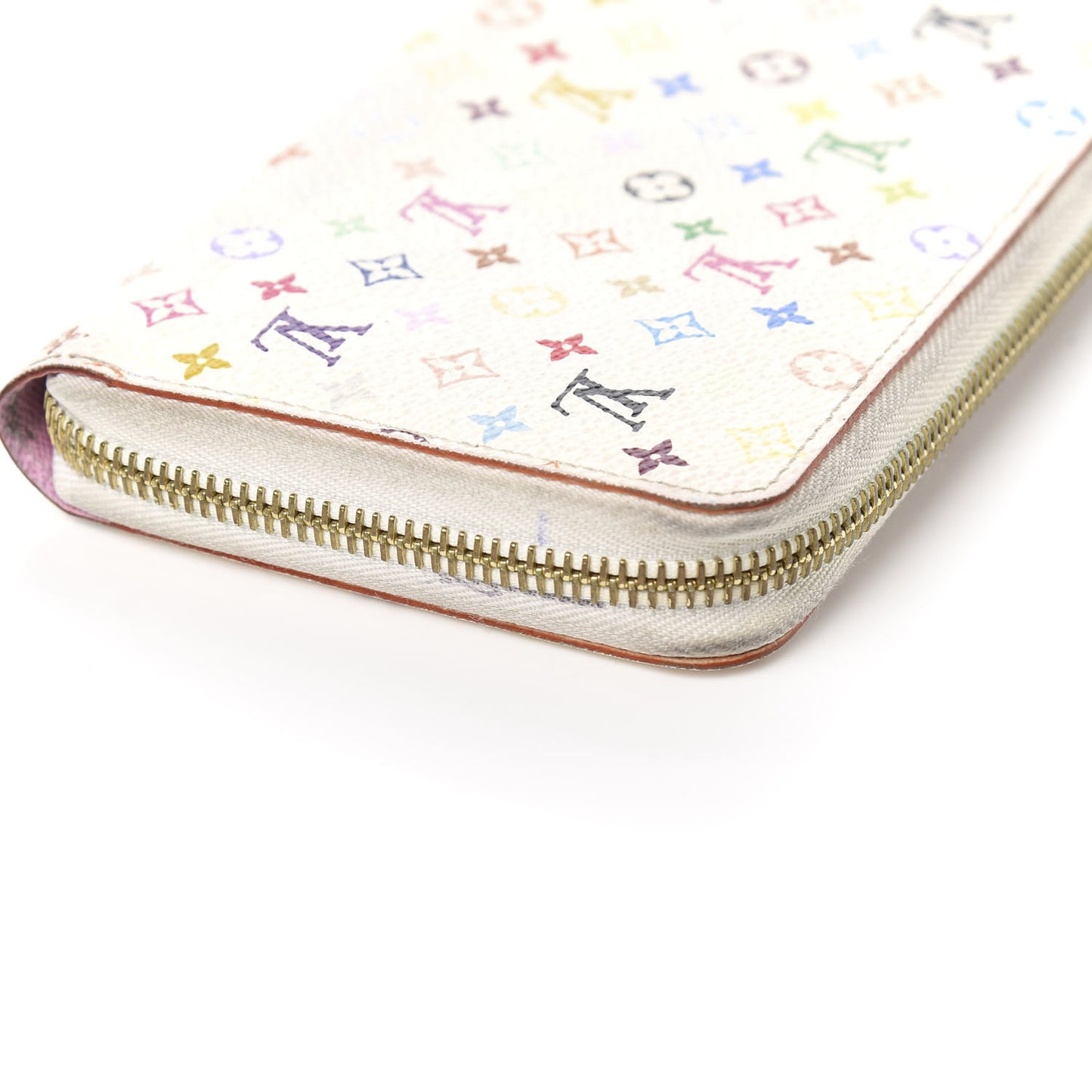 Monogram Multicolor Zippy Wallet White Litchi