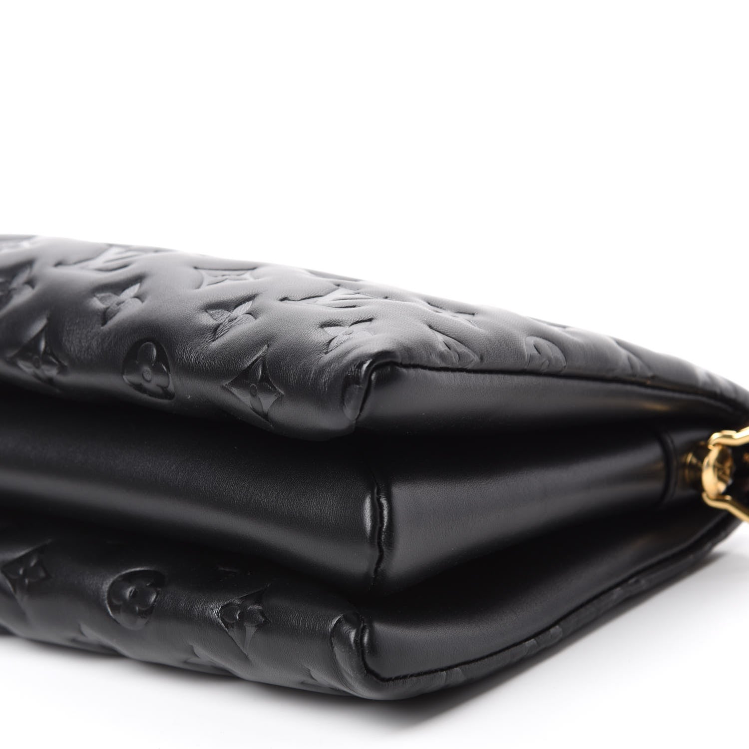 Louis Vuitton Lambskin Embossed Monogram Coussin PM Black 7 of 11