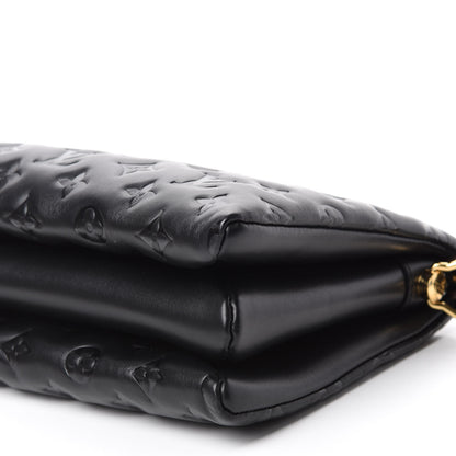 Louis Vuitton Lambskin Embossed Monogram Coussin PM Black 7 of 11