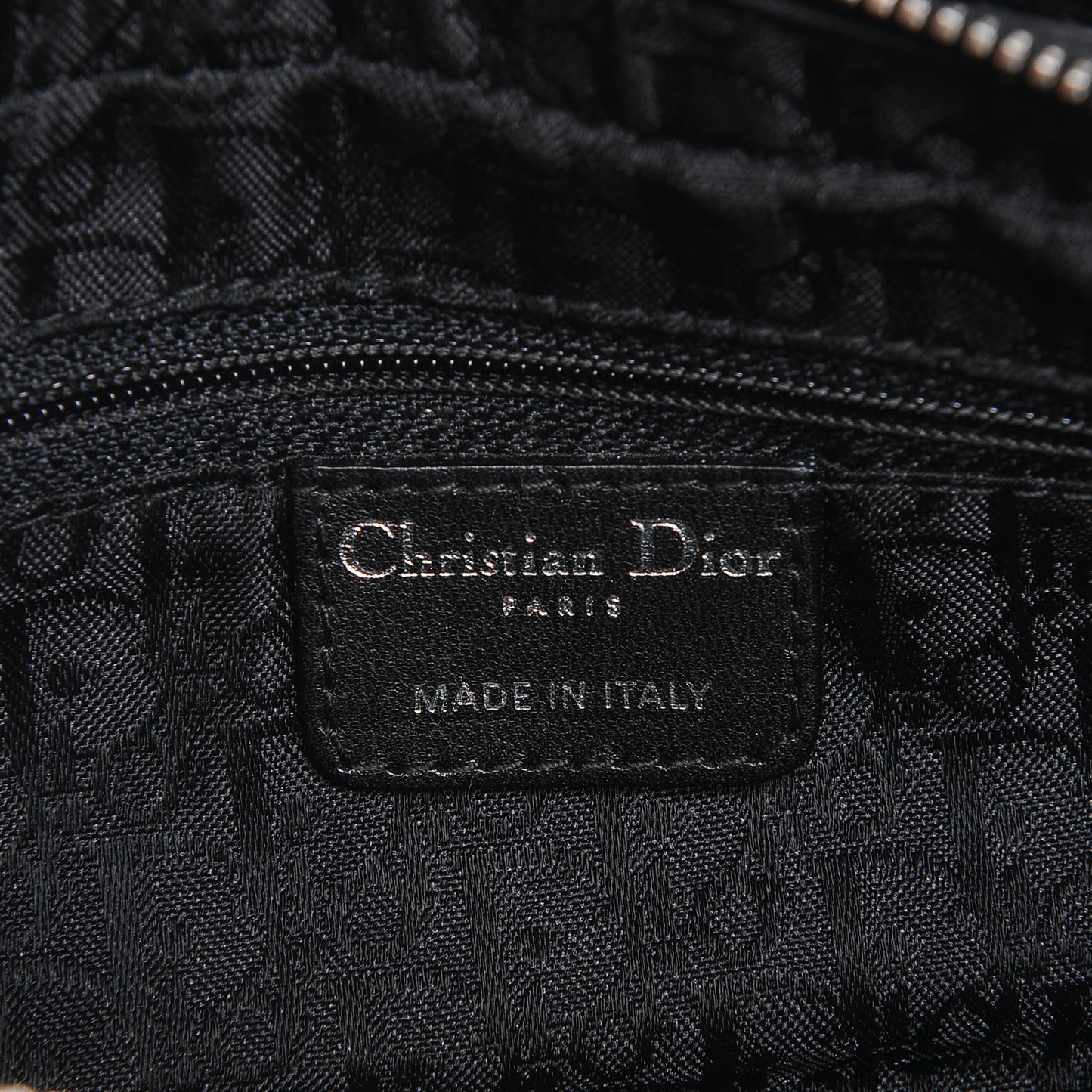 Patent Cannage Stitched Small East West Lady Dior Black
