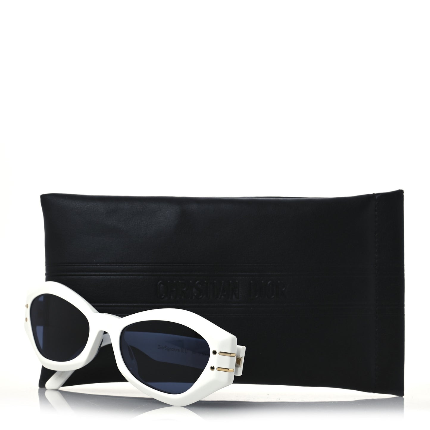 Acetate DiorSignature B1U Butterfly Sunglasses White