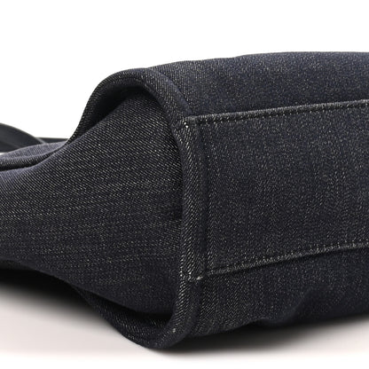 Chanel Denim Small Deauville Tote Dark Blue 9 of 10
