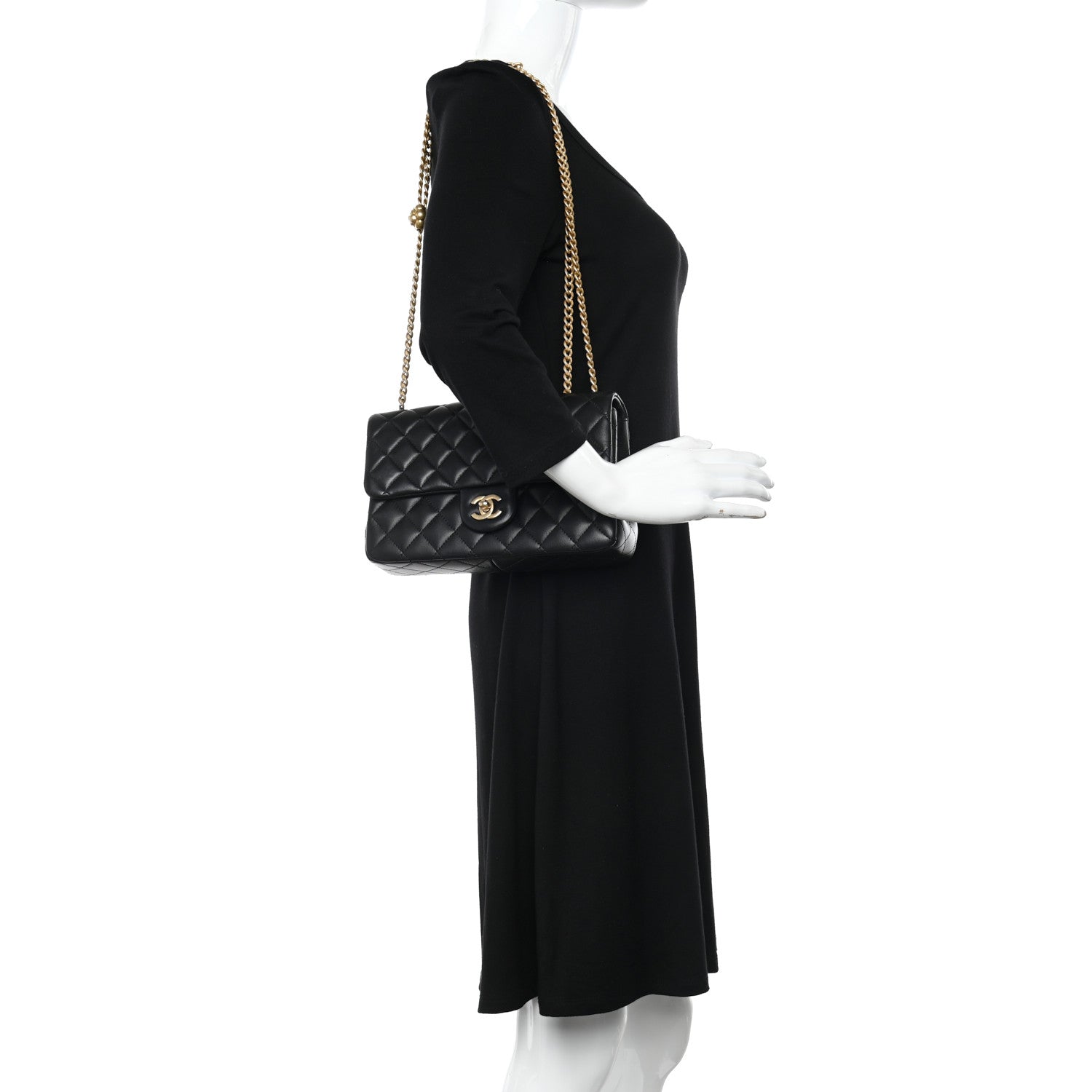 Chanel Lambskin Quilted Small Sweet Camellia Flap Black 2 of 11