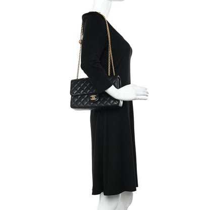 Chanel Lambskin Quilted Small Sweet Camellia Flap Black 2 of 11