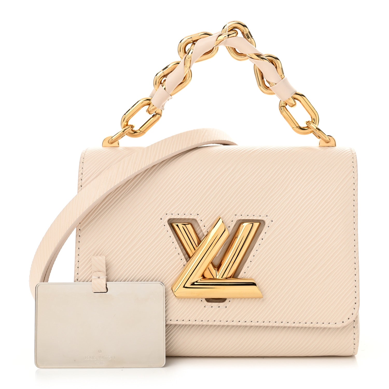 Louis Vuitton Epi Twist Braided Chain Shoulder Bag PM Quartz White 3 of 10