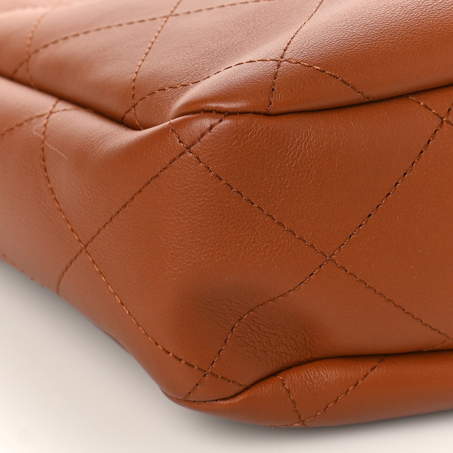 Chanel Calfskin Quilted Braided Handle Chain Hobo Brown 8 of 10