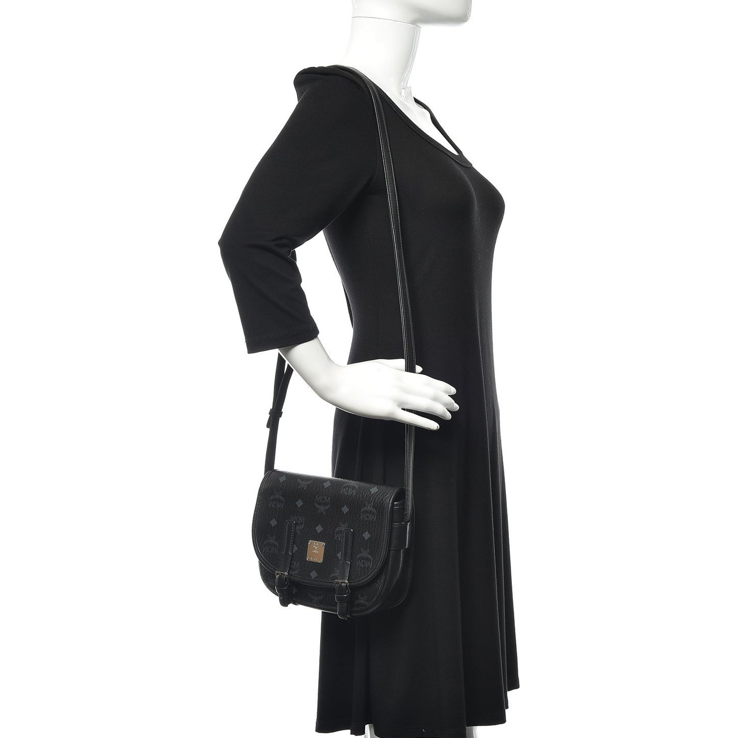 Visetos Small Crossbody Flap Messenger Black