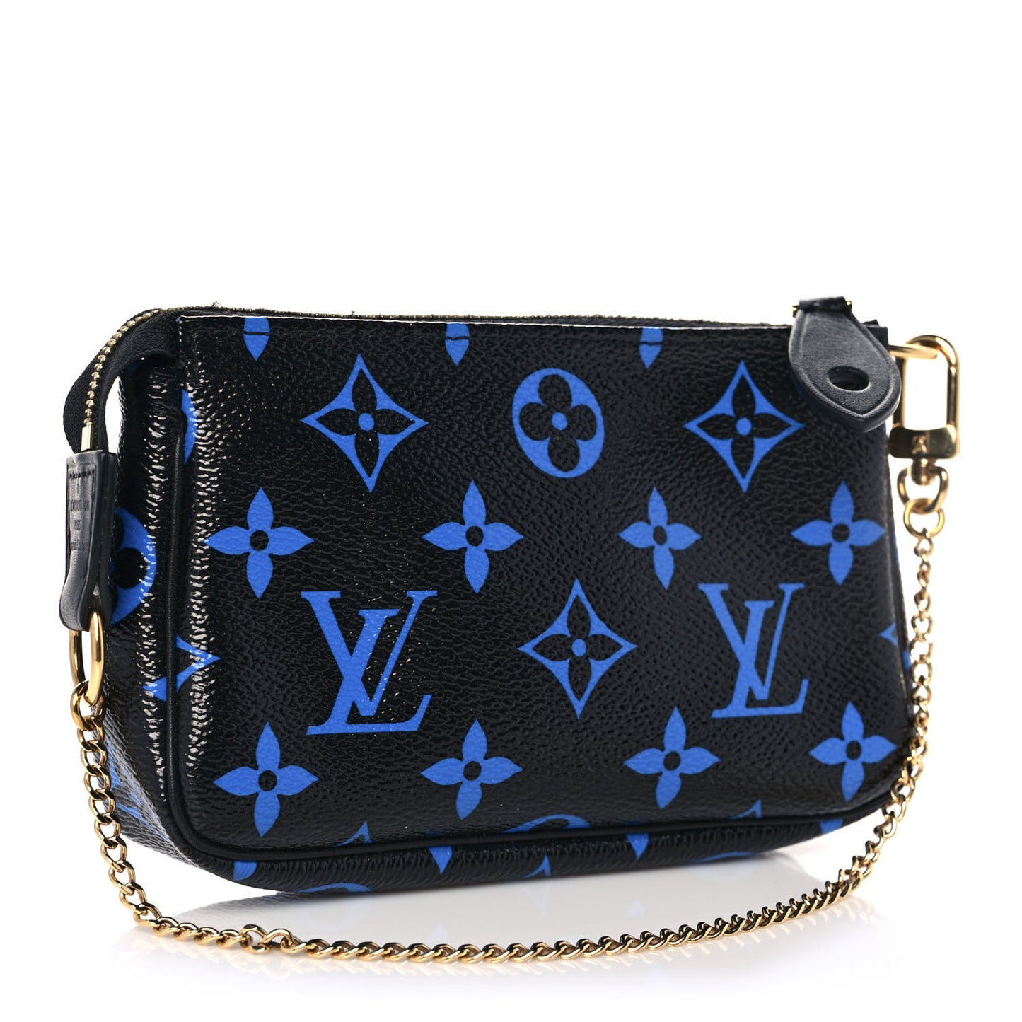 Colored Monogram Mini Pochette Accessories Blue Black