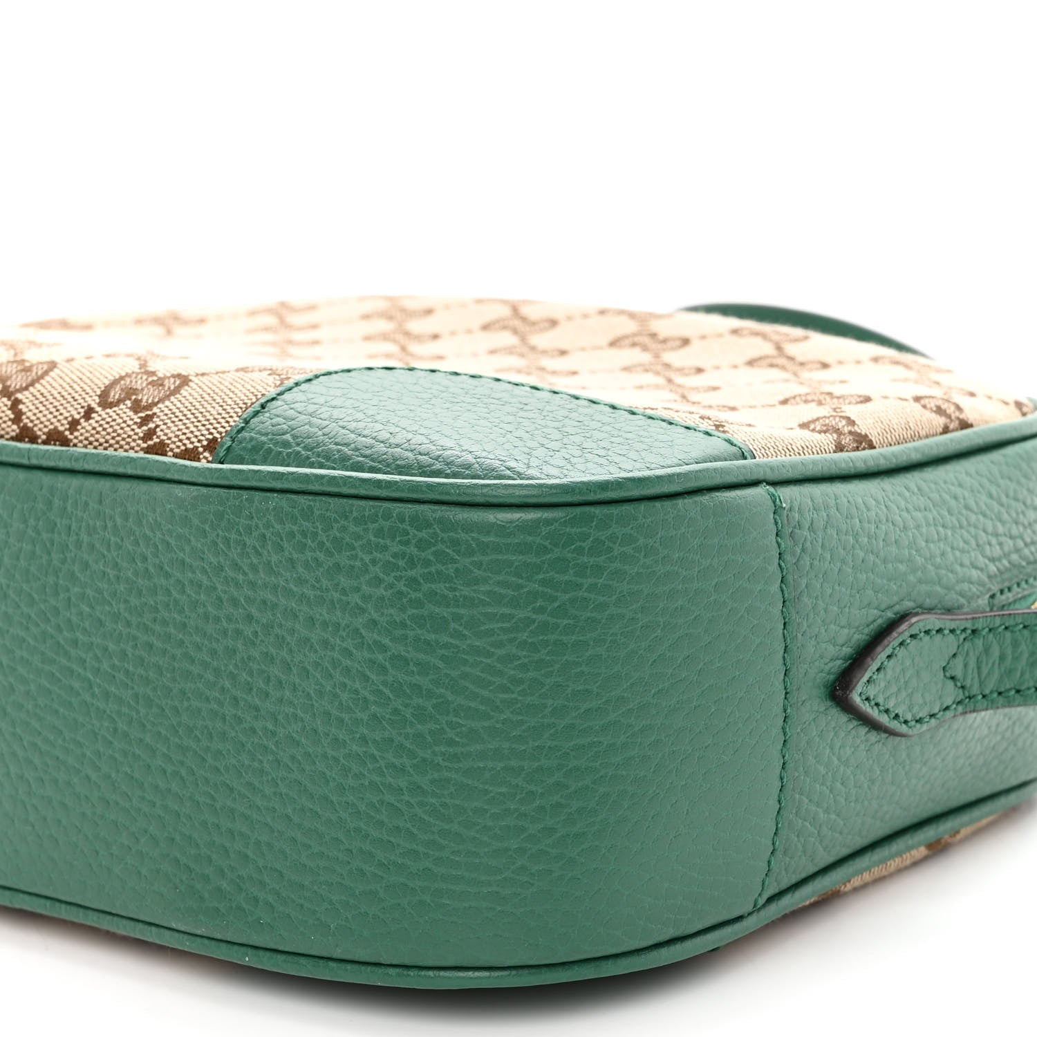 Gucci Monogram Dollar Calfskin Mini Bree Messenger Bag Beige Ebony Emerald 10 of 10
