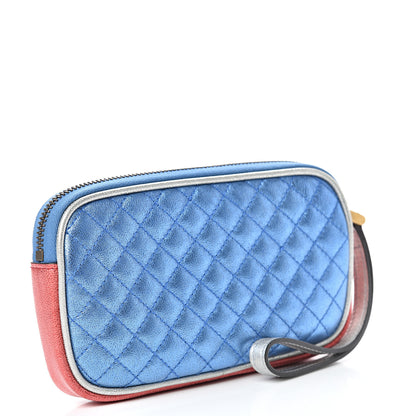 Gucci Laminated Nappa Trapuntata Zumi iPhone Case Rosso Marine Argento 2 of 7