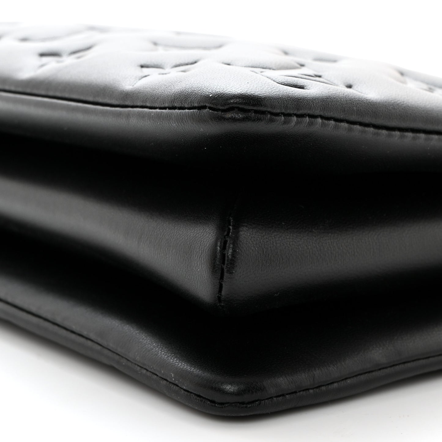 Lambskin Embossed Monogram Coussin BB Black