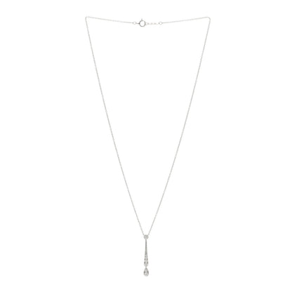 Tiffany Platinum Diamond Jazz Swing Drop Pendant Necklace 3 of 5