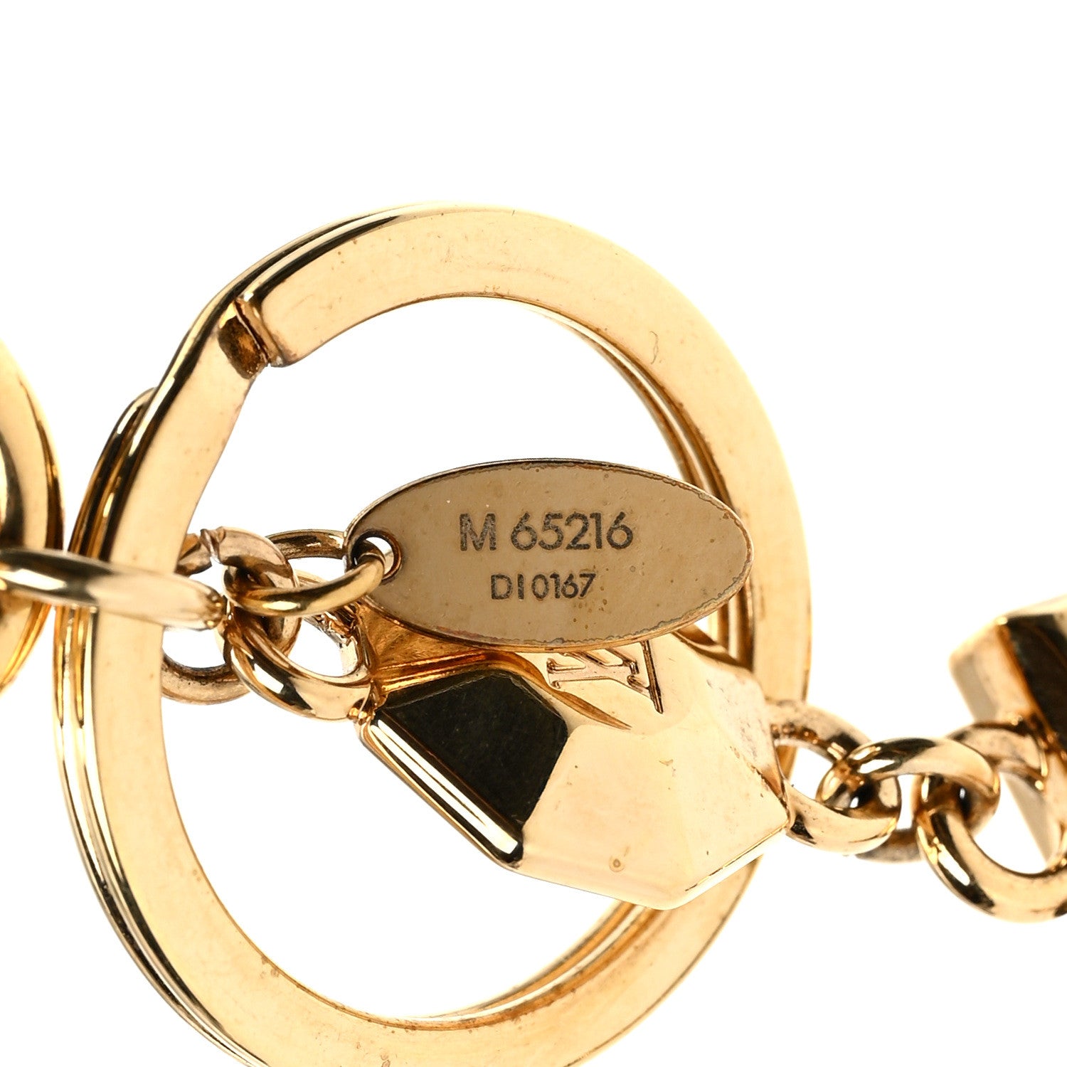 Louis Vuitton LV Facettes Bag Charm Key Holder Gold 4 of 4