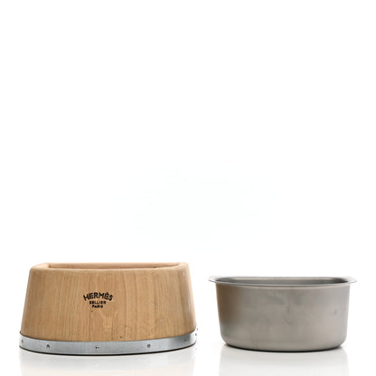 Hermes Oak Wood Large Chaine d'Ancre Dog Bowl Naturel 5 of 12