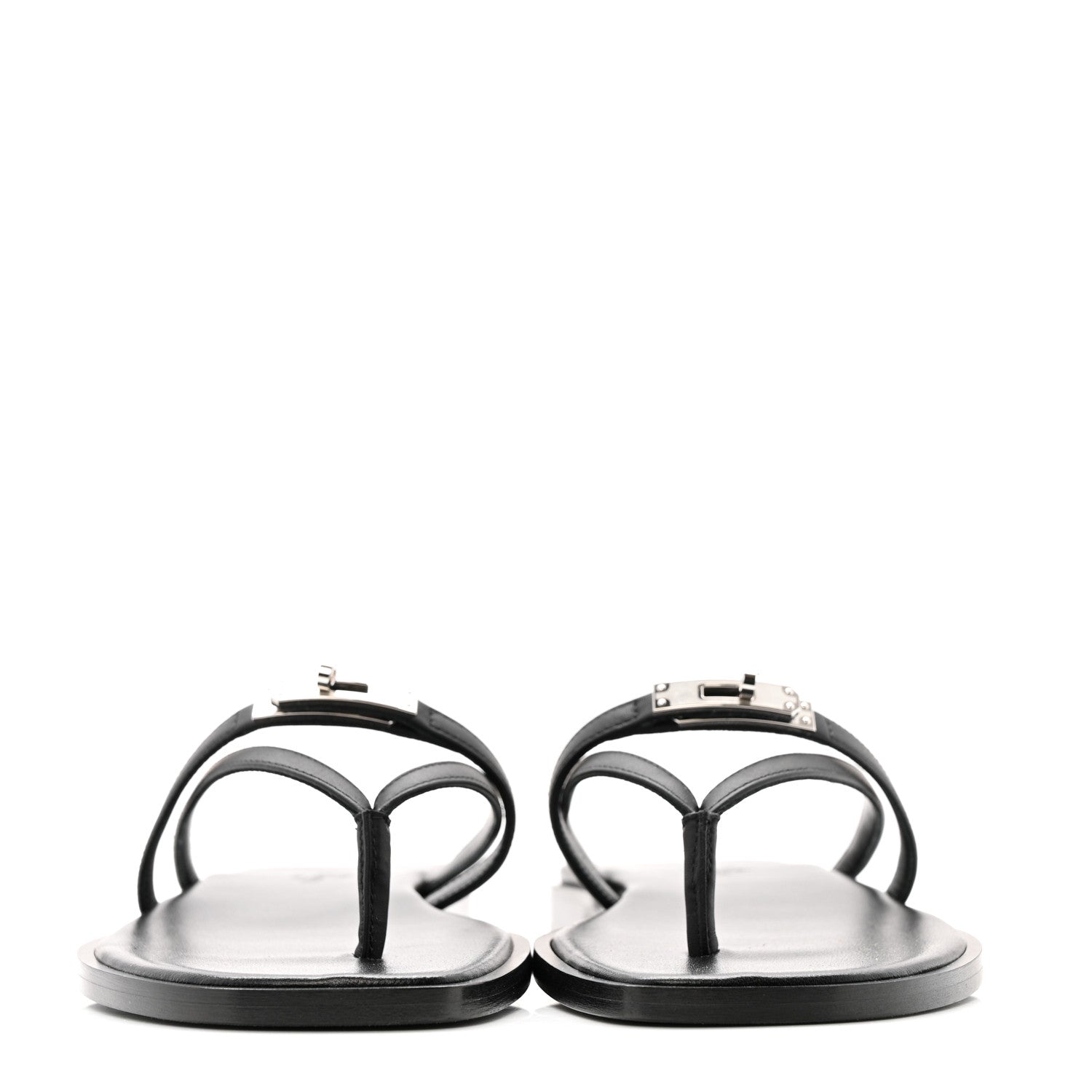 Hermes Calfskin Miss Sandals 36 Black 4 of 10