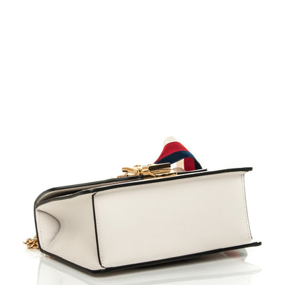 Gucci Calfskin Mini Sylvie Chain Shoulder Bag White 4 of 9