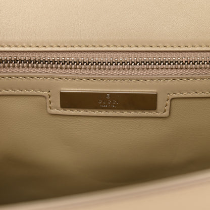 Gucci Glossy Calfskin Medium Ristretto Horsebit Flap Shoulder Bag Beige 6 of 10