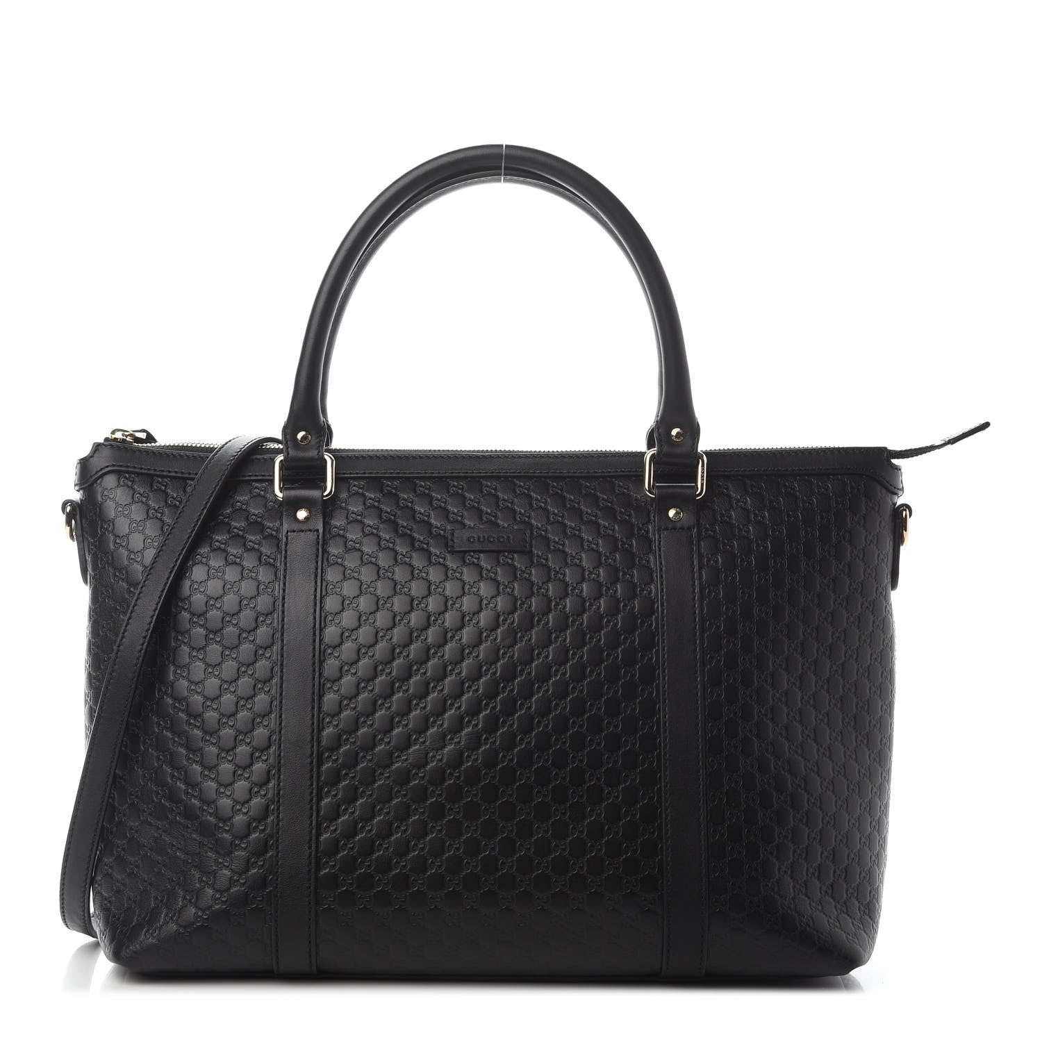 Gucci Soft Microguccissima Medium Zippered Satchel Black 1 of 8