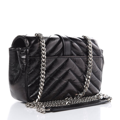 Saint Laurent Sheepskin Matelasse Chevron Monogram Classic Baby Chain Bag Black 3 of 8