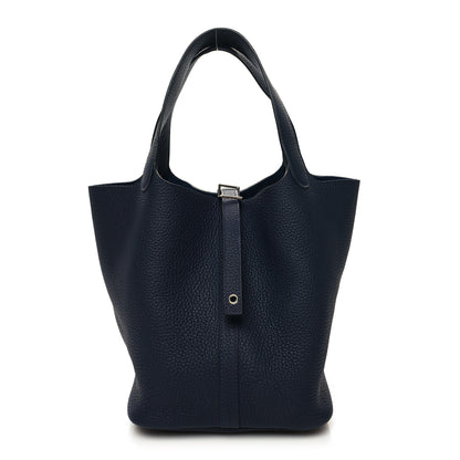 Hermes Taurillon Clemence Picotin Lock 22 MM Bleu Nuit 1 of 12