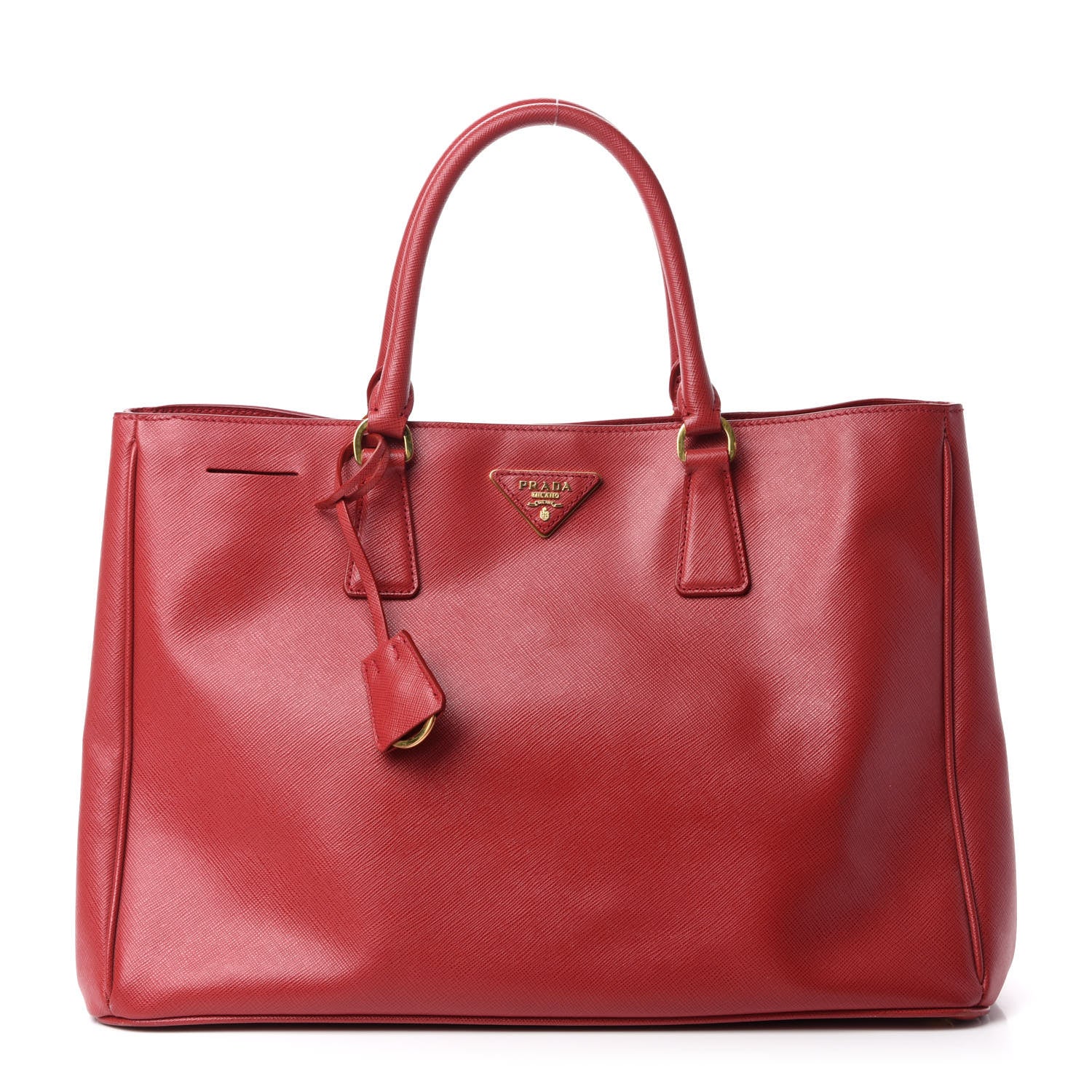 Prada Saffiano Lux Large Tote Fuoco 1 of 13