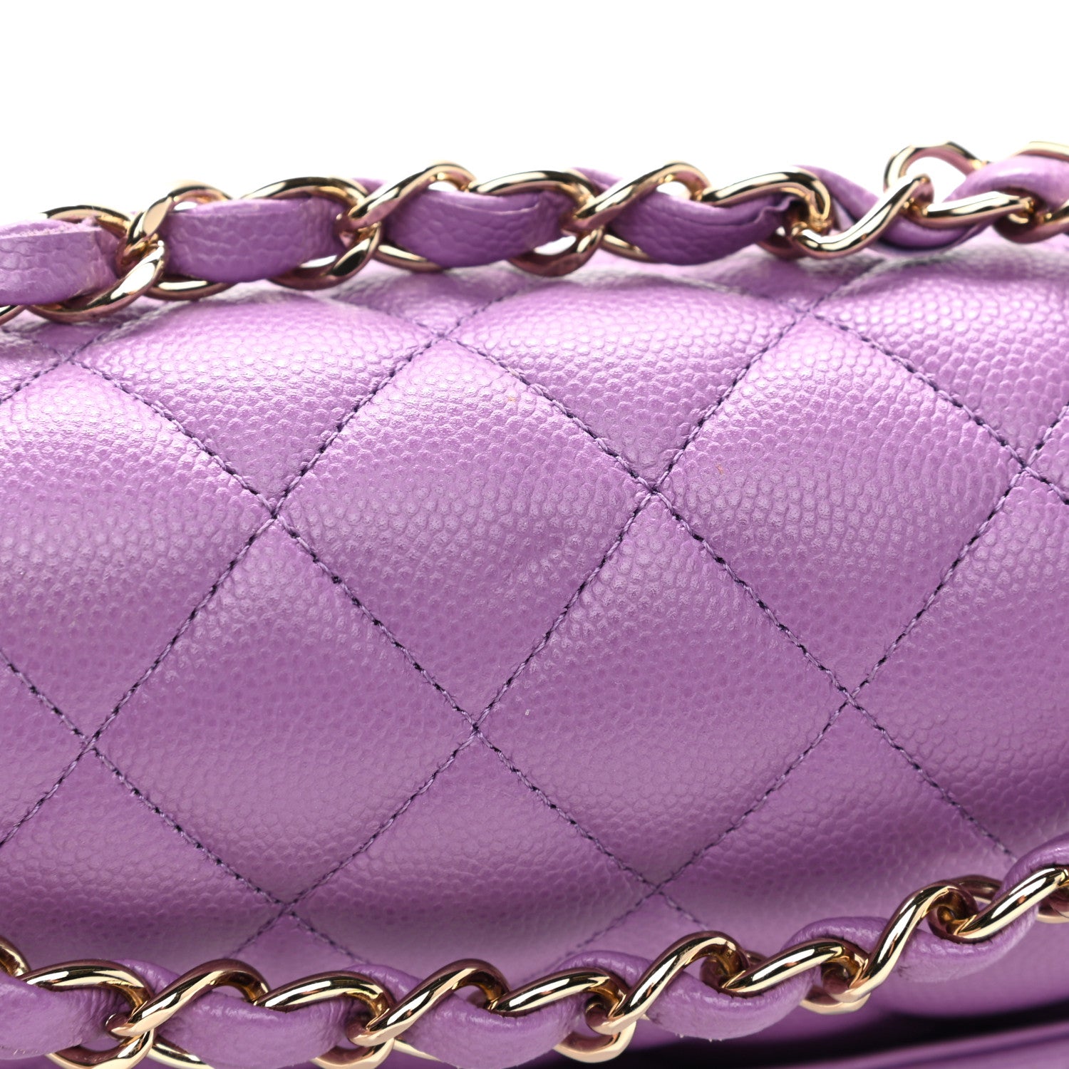 Chanel Caviar Quilted Small Double Flap Purple 11 of 11