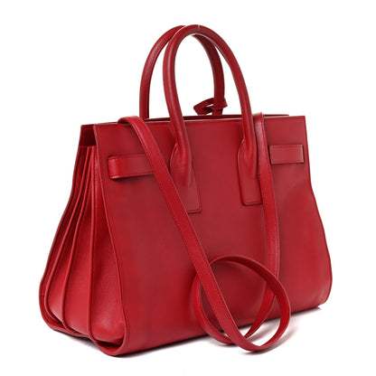 Saint Laurent Calfskin Small Sac De Jour Lipstick Red 3 of 25