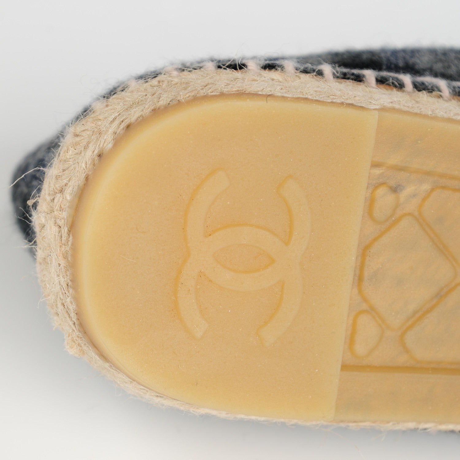 Chanel Flannel CC Espadrilles 35 Grey Black 10 of 10