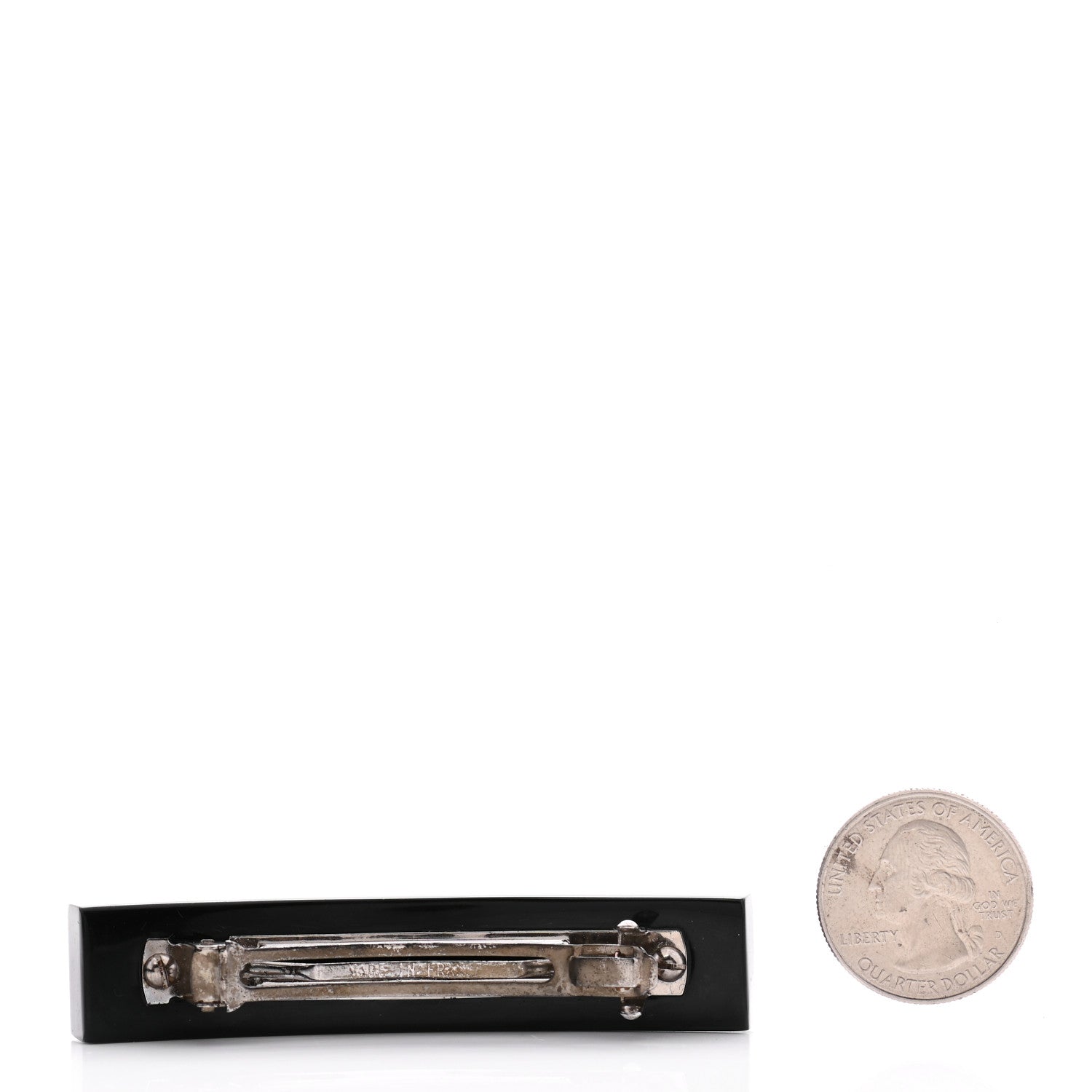 Chanel Resin Chain CC Hair Clip Barrette Black Pink 2 of 8
