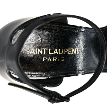 Saint Laurent Patent Calfskin Opyum 110 Sandals 39.5 Black Gold 7 of 10