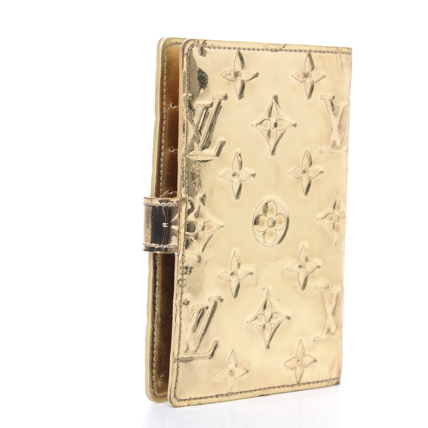 Louis Vuitton Monogram Miroir Small Ring Agenda Gold 2 of 11