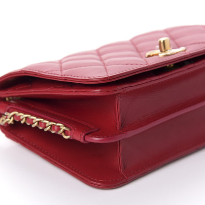 Chanel Lambskin Quilted CC Flap Red 6 of 11