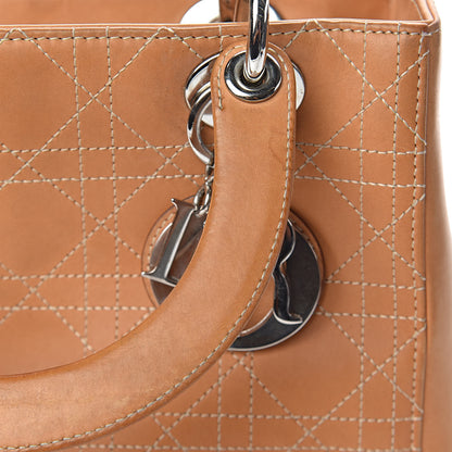 Christian Dior Calfskin Cannage Medium Lady Dior Camel 14 of 24