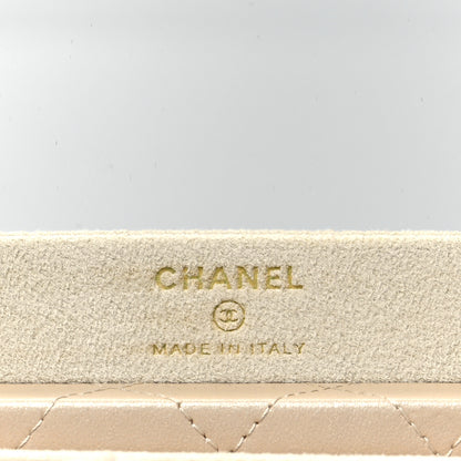 Chanel Iridescent Lambskin Quilted Jewelry Case Beige 6 of 8