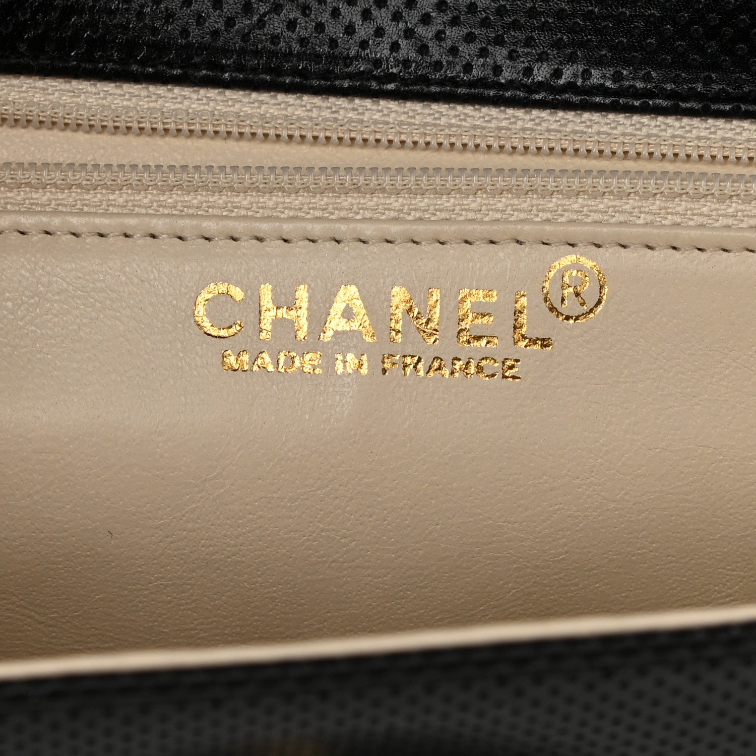 Chanel Lambskin Perforated Medium Single Flap Bag Black White 6 of 11