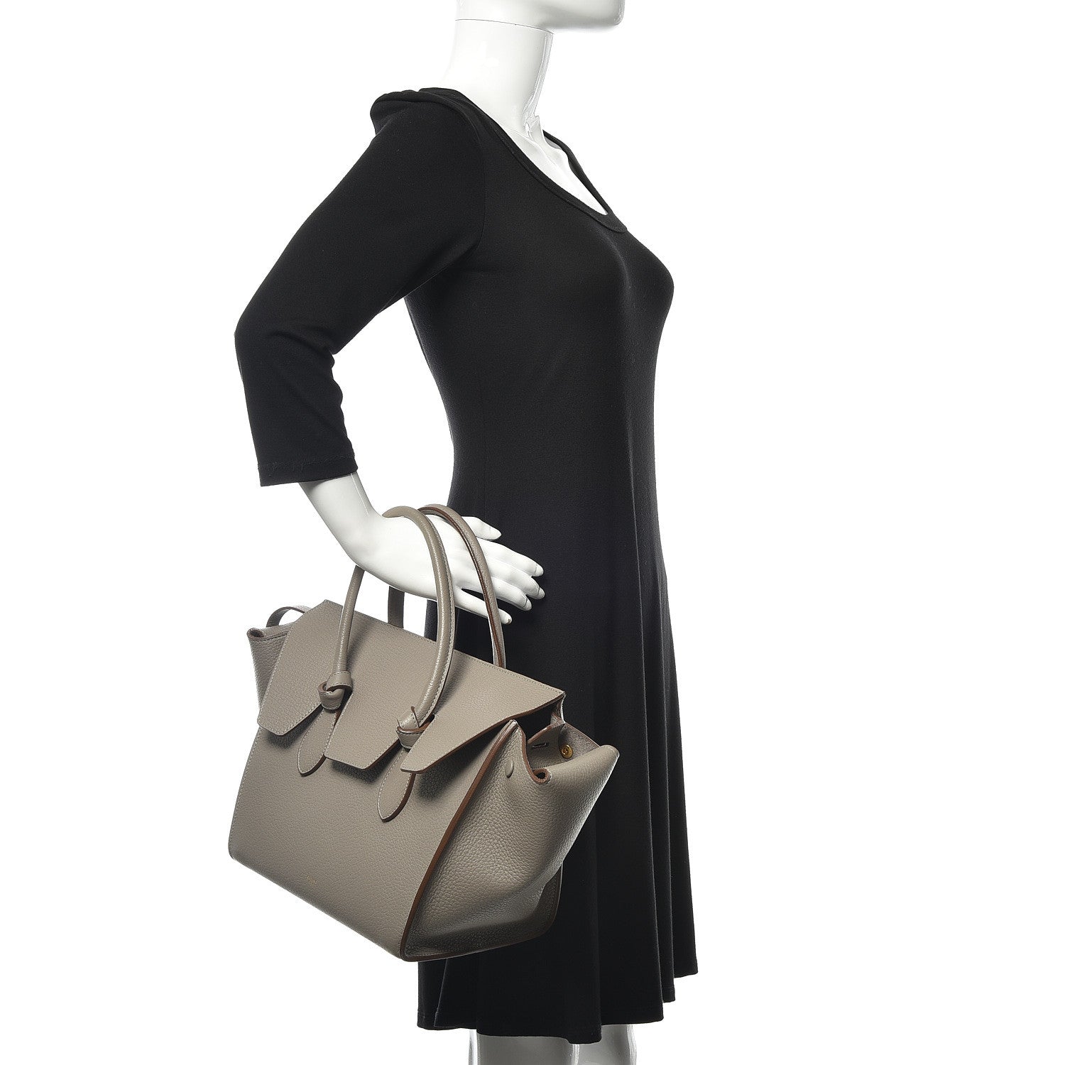 Celine Crisped Calfskin Mini Tie Knot Tote Medium Grey 2 of 15