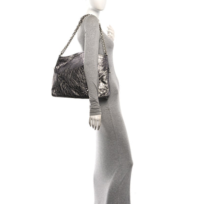 Givenchy Metallic Calfskin Medium Voyou Bag Silver 2 of 10