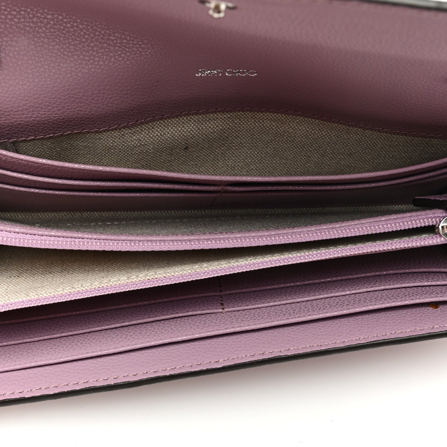 Satin Crystal Madeline Wallet On Chain Mauve
