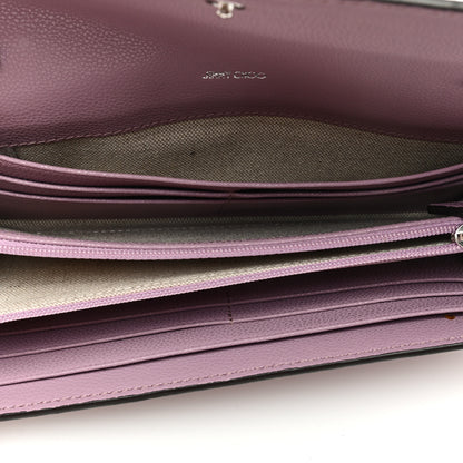 Jimmy Choo Satin Crystal Madeline Wallet On Chain Mauve 5 of 10