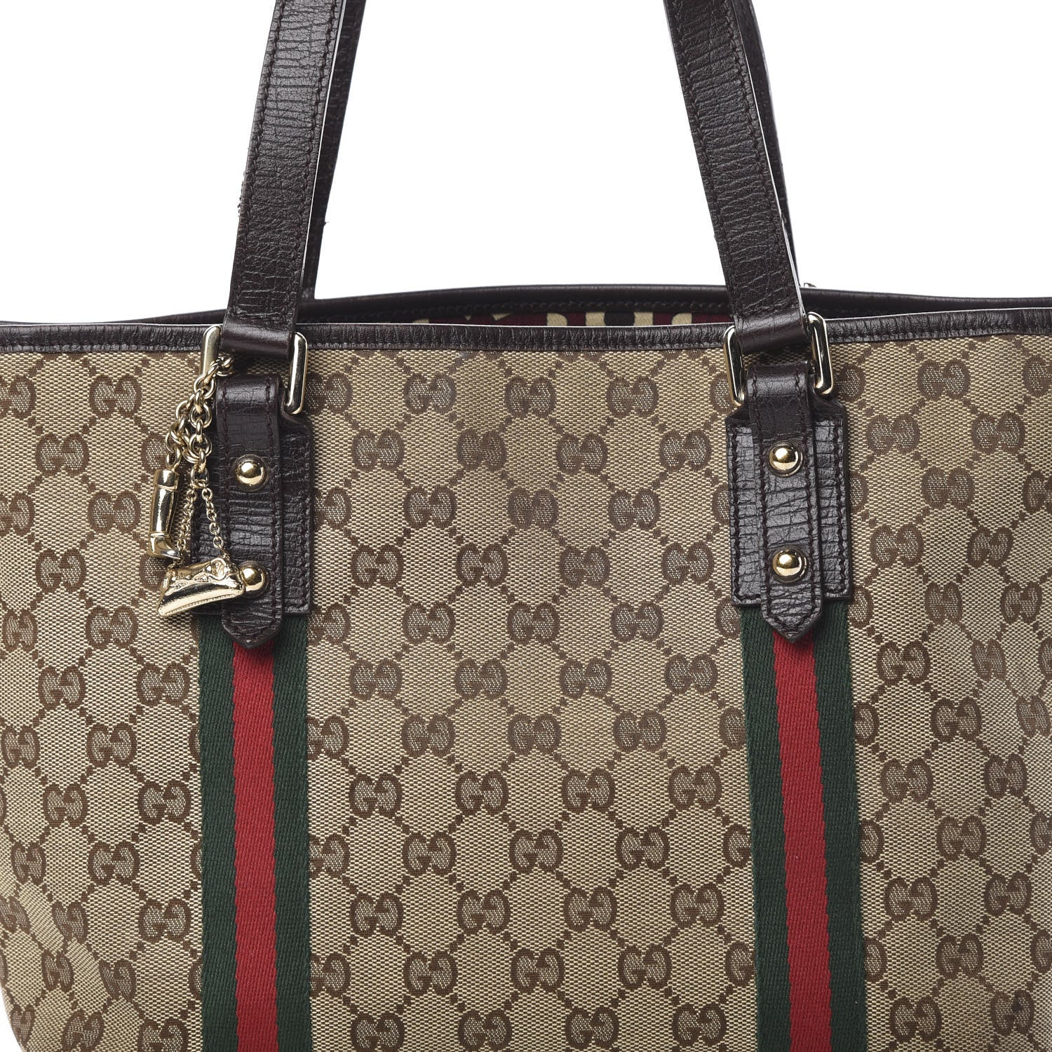 Gucci Monogram Medium Jolicoeur Tote Dark Brown 8 of 15