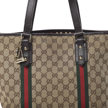 Gucci Monogram Medium Jolicoeur Tote Dark Brown 8 of 15