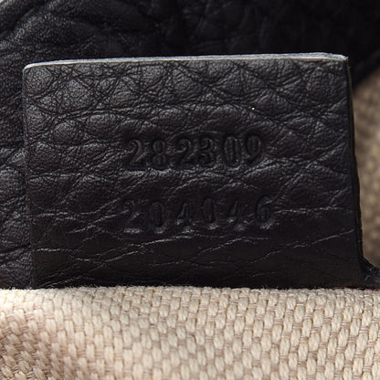 Gucci Pebbled Calfskin Medium Soho Shoulder Bag Black 8 of 10