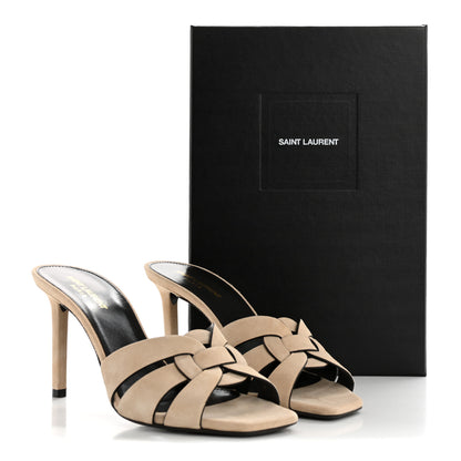 Saint Laurent Suede Tribute 85 Slide Sandals 41 Sand 10 of 10