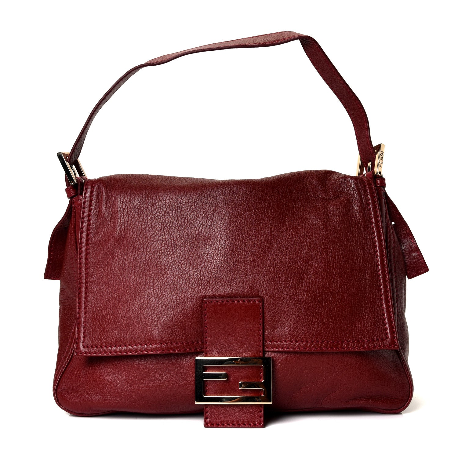 Fendi Nappa Elefante Mama Baguette Rosso Scuro 1 of 4