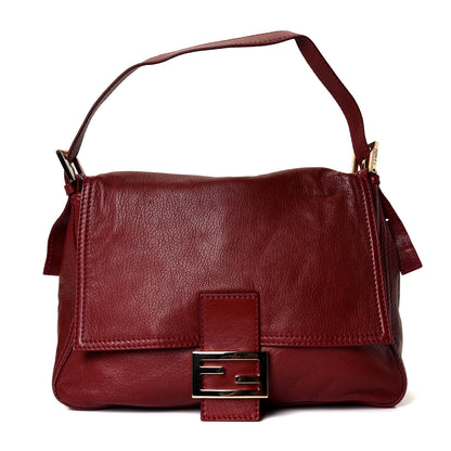 Fendi Nappa Elefante Mama Baguette Rosso Scuro 1 of 4