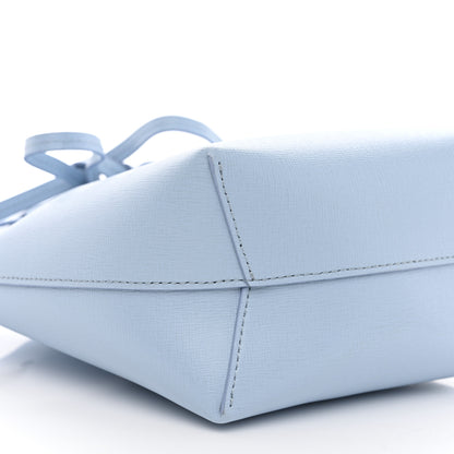 Mansur Gavriel Saffiano Mini Bucket Bag Light Blue 9 of 10