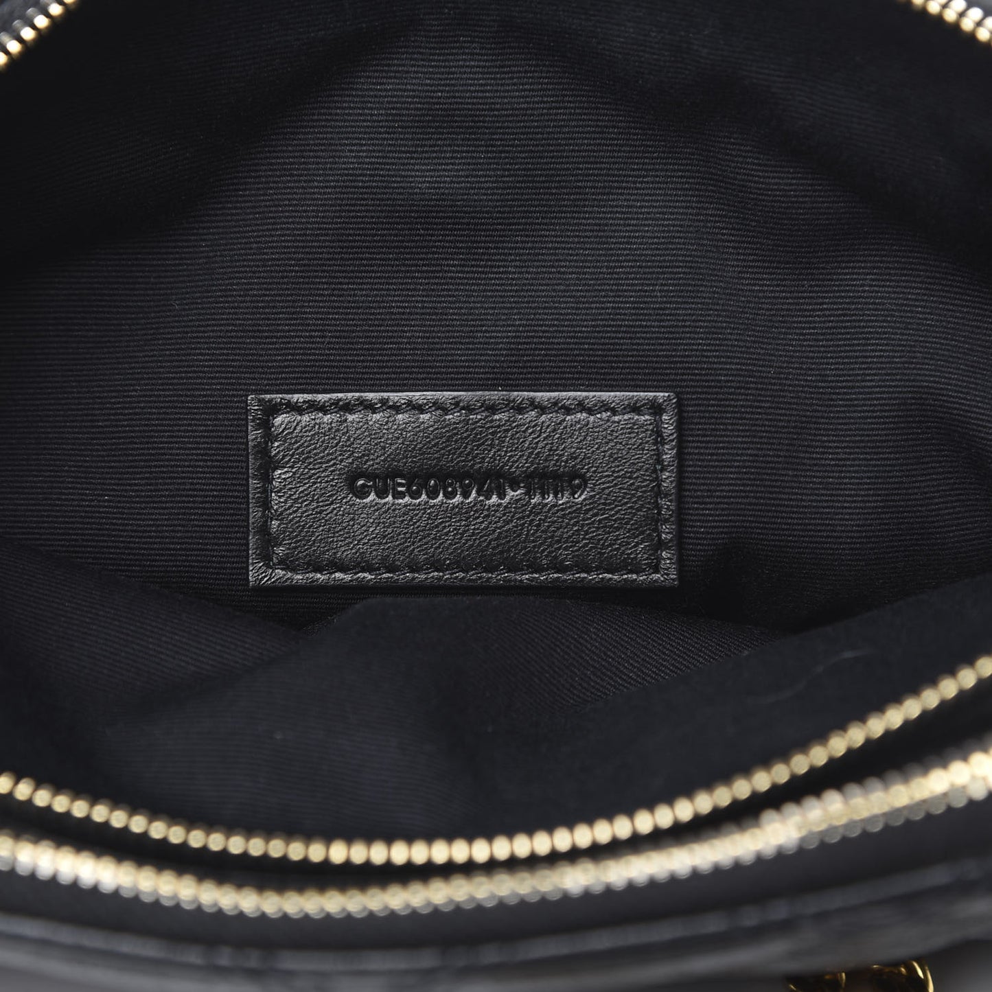 Grained Lambskin Quilted Mini Becky Double Zip Bag Black