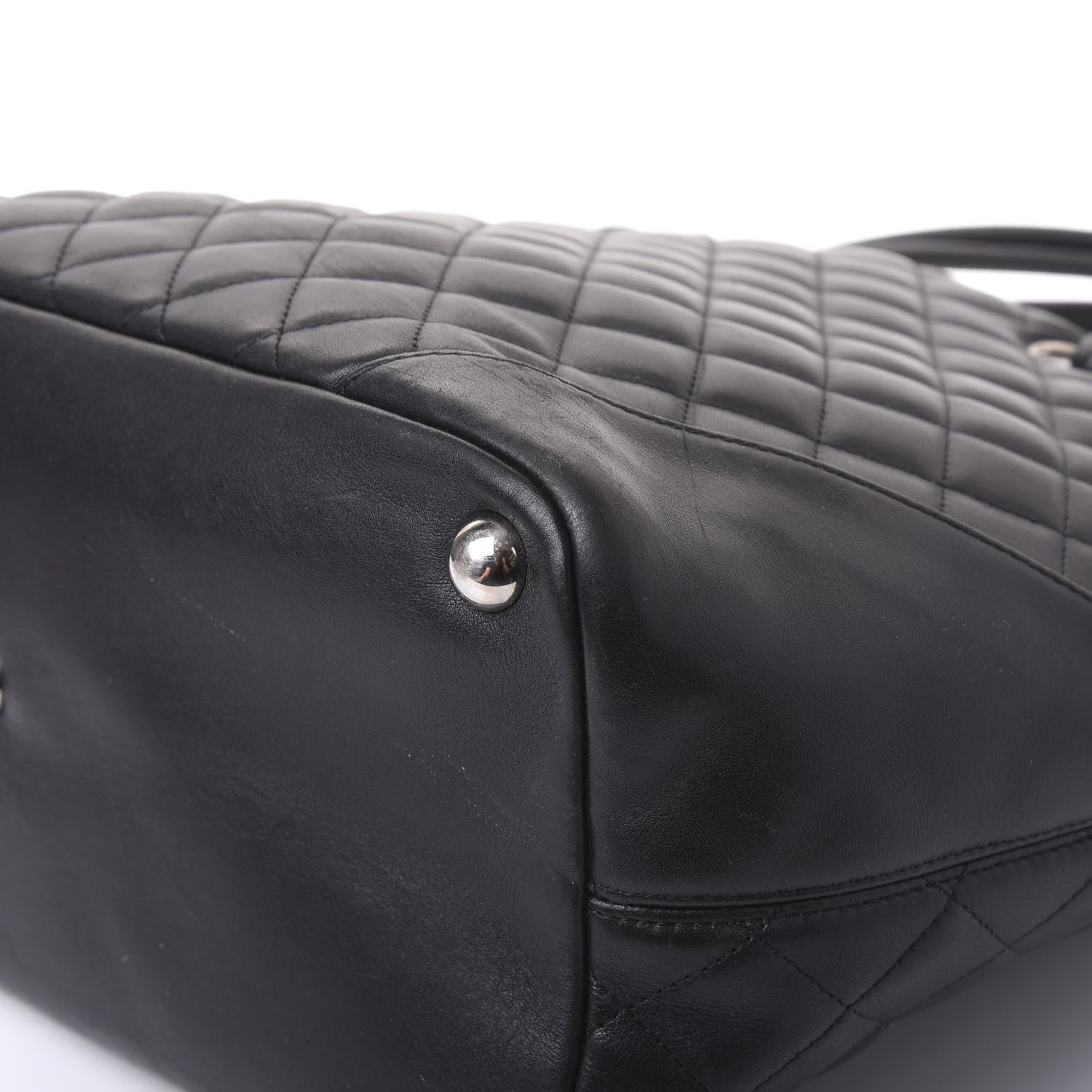 Chanel Calfskin Quilted Large Cambon Tote Black White 9 of 12